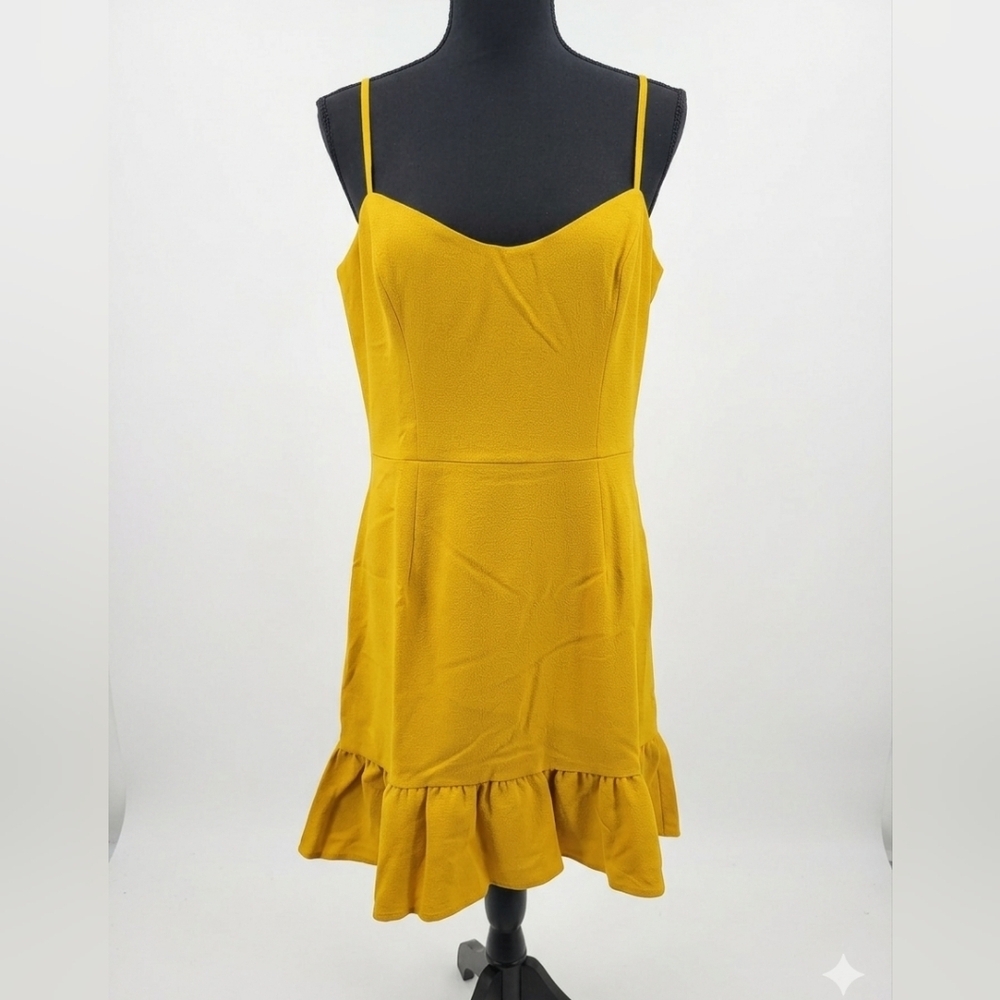 Dress the Population Mustard Mini Dress